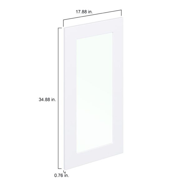 Jasmine Painted Warm White 18x35x0.75 in. Glass Door