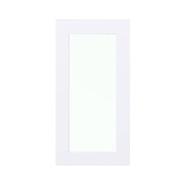 Jasmine Painted Warm White 18x35x0.75 in. Glass Door