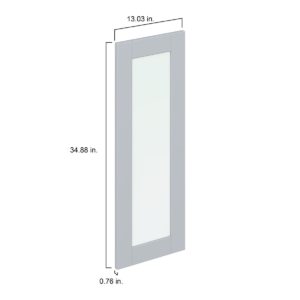 Sea Holly Light Gray 13x35x0.75 in. Glass Door