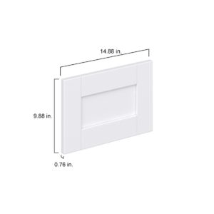 Dahlia Bright White  Shaker 15 x 10 x 0.75 in. Door