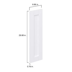 Dahlia Bright White  Shaker 9 x 30 x 0.75 in. Door