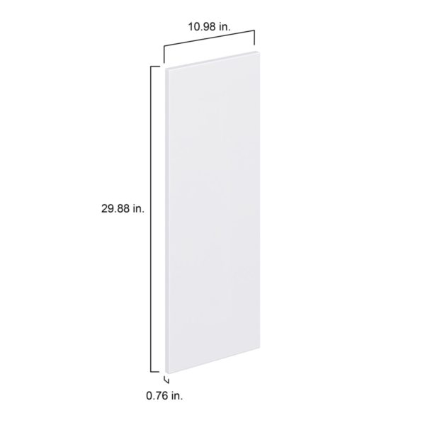 Lily Bright White  Slab 11 x 30 x 0.75 in. Door