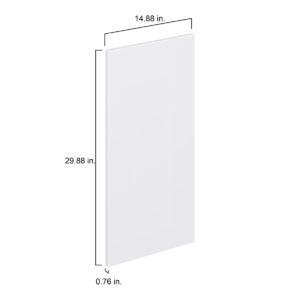 Lily Bright White  Slab 15 x 30 x 0.75 in. Door