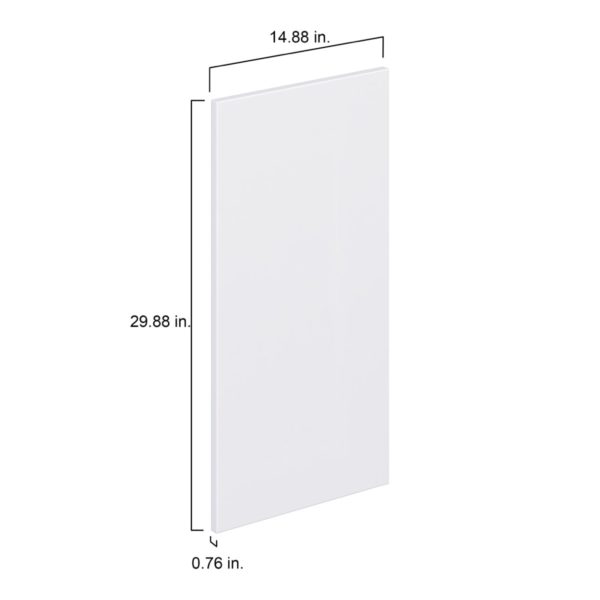 Lily Bright White  Slab 15 x 30 x 0.75 in. Door