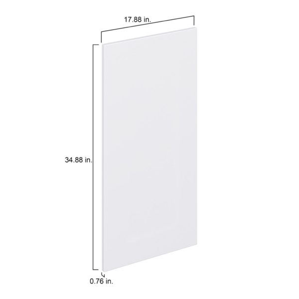 Lily Bright White  Slab 18 x 35 x 0.75 in. Door