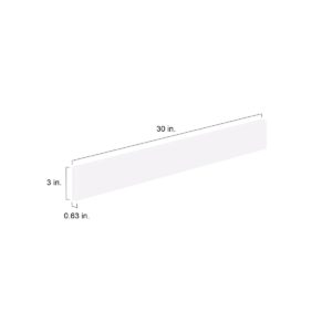 3 in. W x 30 in. H x 0.63 in. D  Jasmine Painted Warm White Cabinet Filler Strip