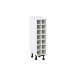 Jasmine Painted Warm White Base Wine Rack 9 in. W X 34.5 in. H X 14 in. D