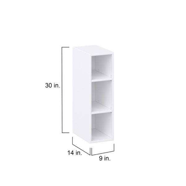 Jasmine Painted Warm White Wall Open Shelf 9 in. W X 30 in. H X 14 in. D