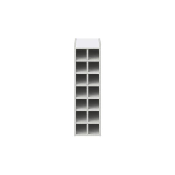 Jasmine Painted Warm White Wall Wine Rack 9 in. W X 30 in. H X 14 in. D