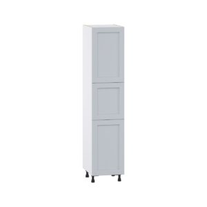 Sea Holly Light Gray  Shaker Assembled Pantry Cabinet with 2 Doors and 4 Inner Drawers (18 in. W X 84.5 in. H X 24 in. D)