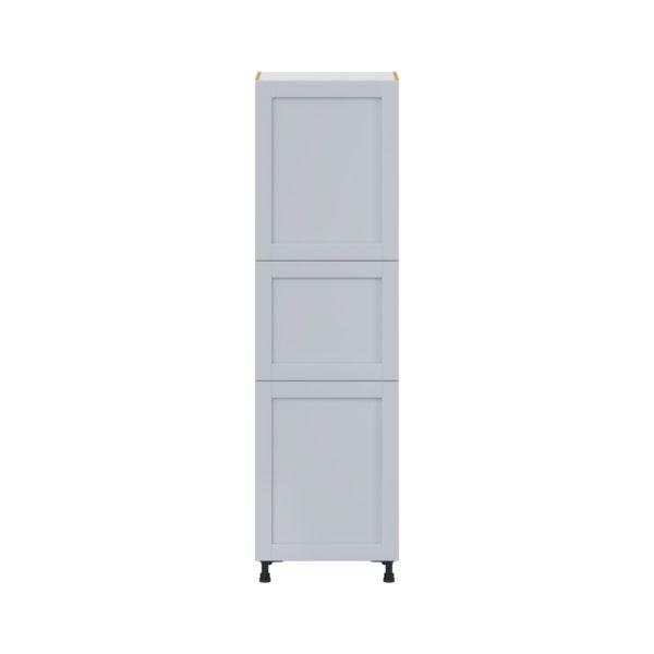 Sea Holly Light Gray  Shaker Assembled Pantry Cabinet with 2 Doors and 4 Inner Drawers (24 in. W X 84.5 in. H X 24 in. D)