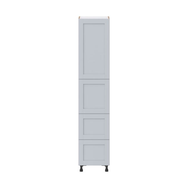 Sea Holly Light Gray  Shaker Assembled Pantry Cabinet 1 Doors with 2 Drawers and 2 Inner Drawers (18 in. W X 89.5 in. H X 24 in. D)