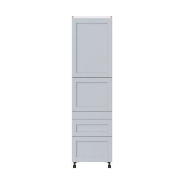 Sea Holly Light Gray  Shaker Assembled Pantry  Cabinet with 3 Drawers and 2 Inner Drawers (24 in. W X 89.5 in. H X 24 in. D)