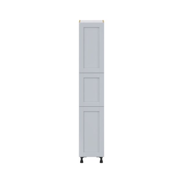 Sea Holly Light Gray  Shaker Assembled Pantry Cabinet with 2 Doors and 4 Inner Drawers (15 in. W X 84.5 in. H X 24 in. D)