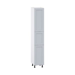 Sea Holly Light Gray  Shaker Assembled Pantry Cabinet with 2 Doors and 3 Inner Drawers (15 in. W X 89.5 in. H X 24 in. D)