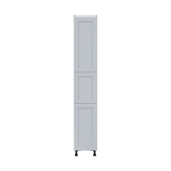 Sea Holly Light Gray  Shaker Assembled Pantry Cabinet with 2 Doors and 3 Inner Drawers (15 in. W X 89.5 in. H X 24 in. D)