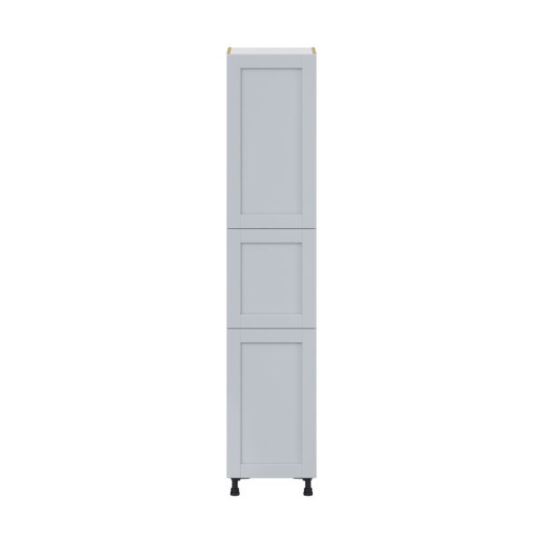 Sea Holly Light Gray  Shaker Assembled Pantry Cabinet with 2 Doors and 3 Inner Drawers (18 in. W X 89.5 in. H X 24 in. D)