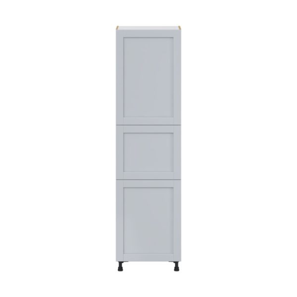 Sea Holly Light Gray  Shaker Assembled Pantry Cabinet with 2 Doors and 3 Inner Drawers (24 in. W X 89.5 in. H X 24 in. D)