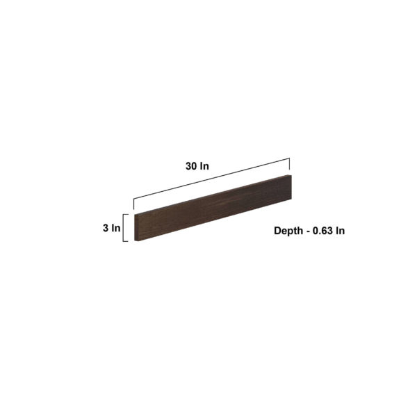 3 in. W x 30 in. H x 0.63 in. D  Summerina Chestnut Solid Wood Cabinet Filler Strip