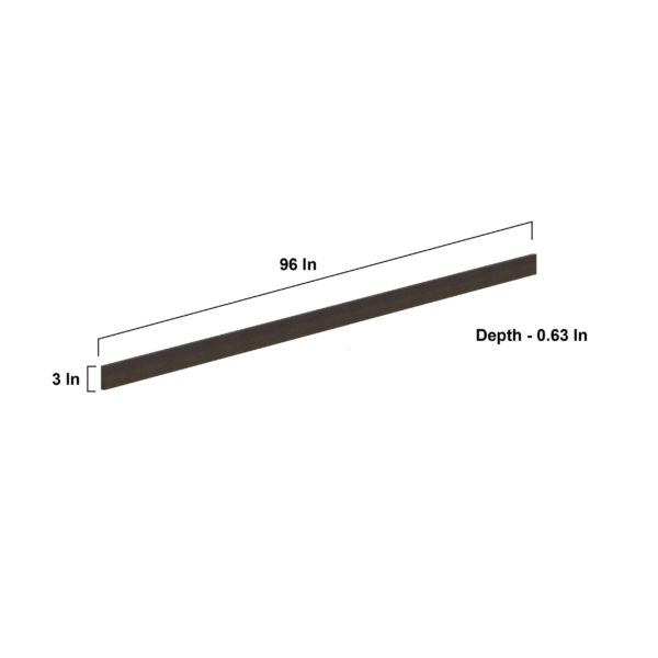 3 in. W x 96 in. H x 0.75 in. D  Summerina Chestnut Solid Wood Cabinet Filler Strip