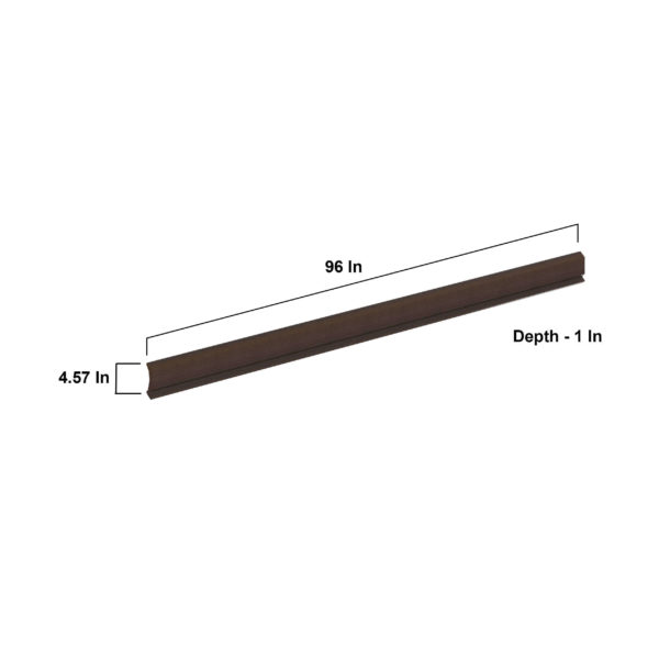 Summerina Chestnut Solid Wood  3.75 in. W x 96 in. H x 3 in. D Crown Moulding with Cleat