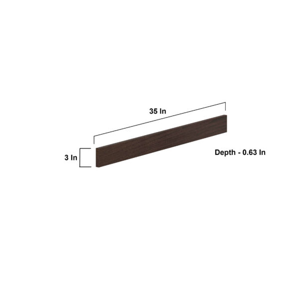 3 in. W X 35 in. H X 0.75 in. D Summerina Chestnut Solid Wood SlabFiller Strip