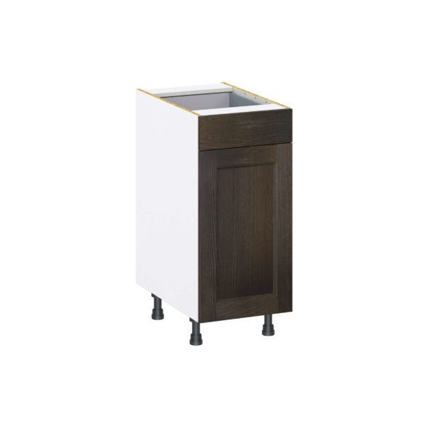 Summerina Chestnut Solid Wood Recessed Assembled Base Cabinet with 1 Door and 1 Drawer (15 in. W x 34.5 in. H x 24 in. D)