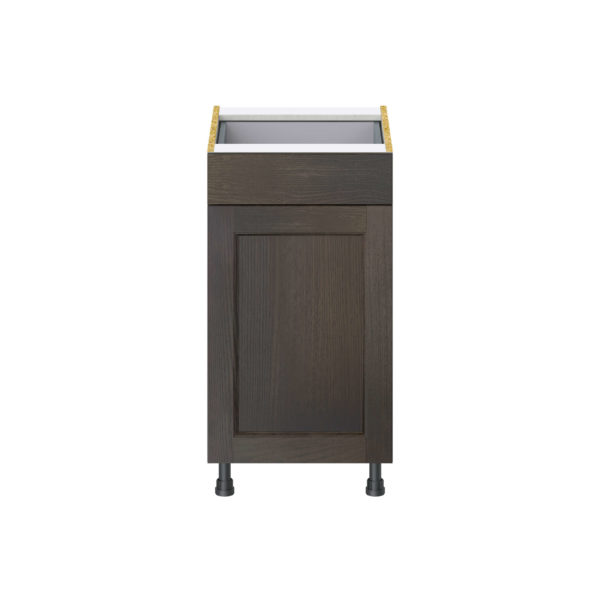 Summerina Chestnut Solid Wood Recessed Assembled Base Cabinet with 1 Door and 1 Drawer (18 in. W x 34.5 in. H x 24 in. D)