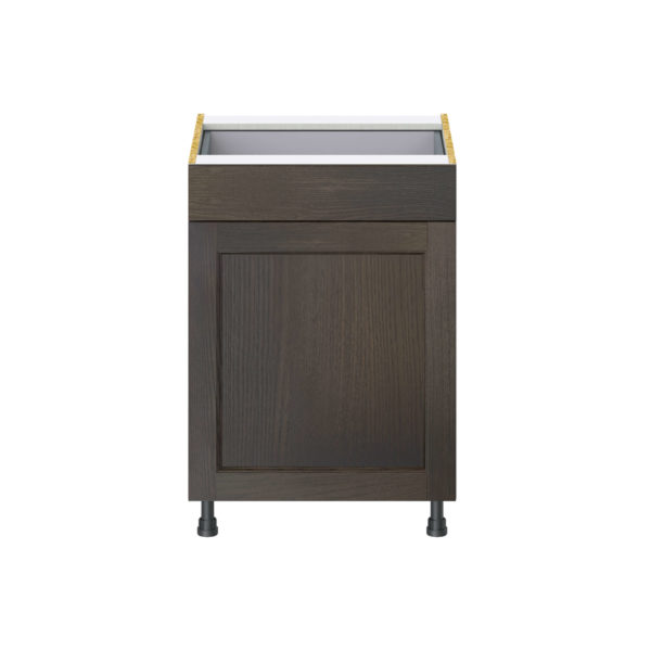 Summerina Chestnut Solid Wood Recessed Assembled Base Cabinet with 1  Door and 1 Drawer (24 in. W x 34.5 in. H x 24 in. D)