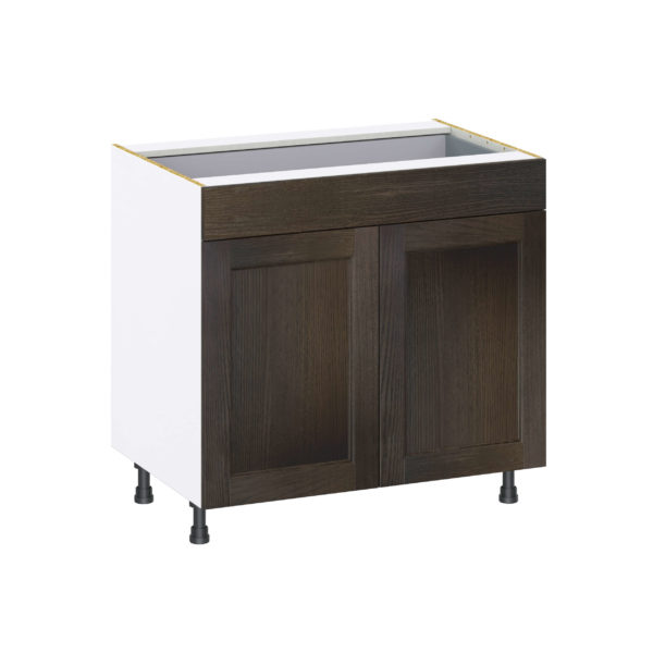 Summerina Chestnut Solid Wood Recessed Assembled Base Cabinet with 2  Doors and 1 Drawer (36 in. W x 34.5 in. H x 24 in. D)