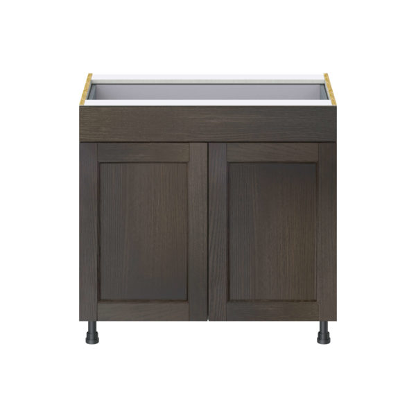 Summerina Chestnut Solid Wood Recessed Assembled Base Cabinet with 2  Doors and 1 Drawer (36 in. W x 34.5 in. H x 24 in. D)