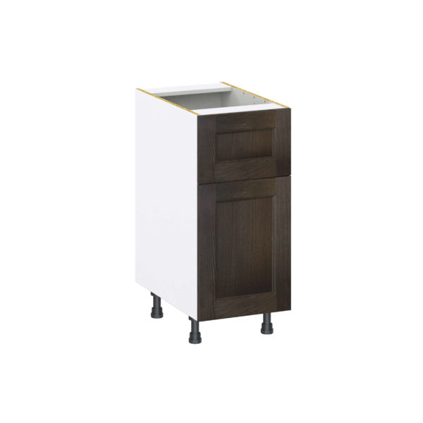 Summerina Chestnut Solid Wood Recessed Assembled Base Cabinet with 1 Door and 10 in. Drawer (15 in. W x 34.5 in. H x 24 in. D)