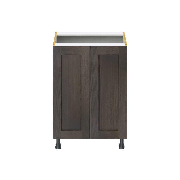 Summerina Chestnut Solid Wood Recessed Assembled Base Cabinet with 2 Full High Doors (24 in. W x 34.5 in. H x 24 in. D)