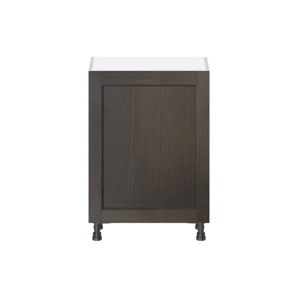 Summerina Chestnut Solid Wood Recessed Assembled Shallow Base Cabinet with a Full High Door (24 in. W x 34.5 in. H x 14 in. D)