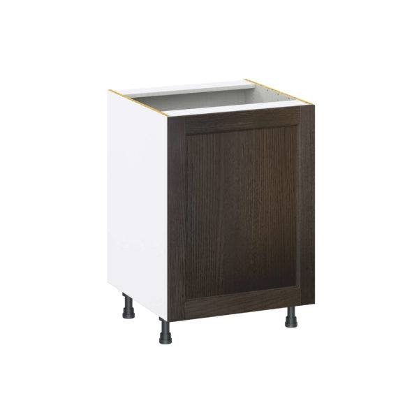 Summerina Chestnut Solid Wood Recessed Assembled Base Cabinet with a Full High Door and 3 Inner Drawers (24 in. W x 34.5 in. H x 24 in. D)