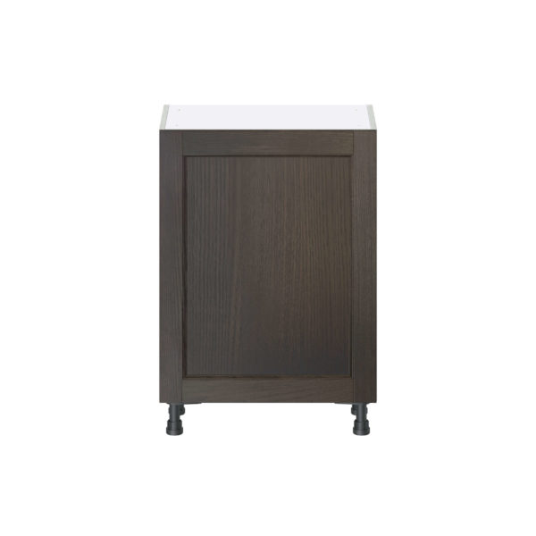 Summerina Chestnut Solid Wood Recessed Assembled Shallow Base Cabinet with a Full High Door and 3 Inner Drawers (24 in. W x 34.5 in. H x 14 in. D)