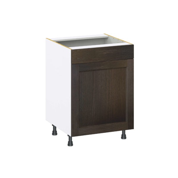 Summerina Chestnut Solid Wood   Shaker Assembled Sink Base Cabinet with 1 Door and 1 False Front (24 in. W x 34.5 in. H x 24 in. D)