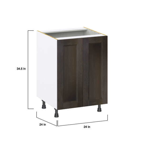 Summerina Chestnut Solid Wood Recessed Assembled Sink Base Cabinet with 2 Full High Doors (24 in. W X 34.5 in. H X 24 in. D)