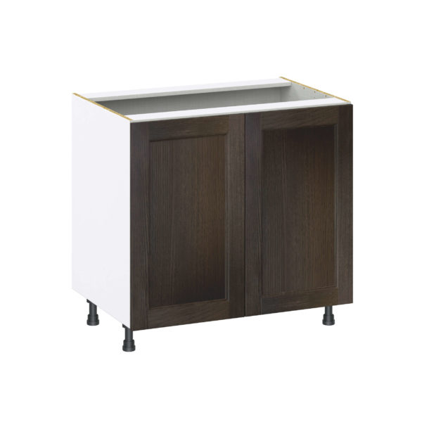 Summerina Chestnut Solid Wood Recessed Assembled Sink Base Cabinet with 2 Full High Doors (36 in. W x 34.5 in. H x 24 in. D)