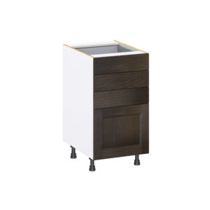 Summerina Chestnut Solid Wood Recessed Assembled Base Cabinet with 4 Drawers (18 in. W x 34.5 in. H x 24 in. D)