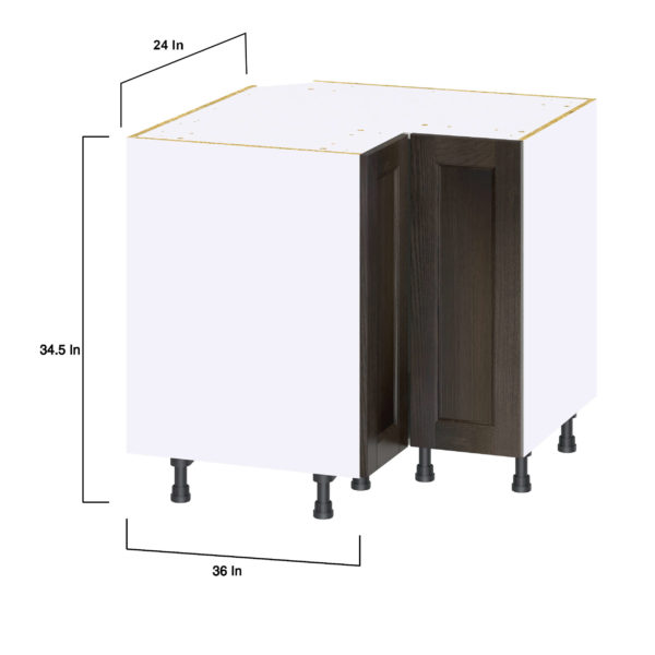 Summerina Chestnut Solid Wood Recessed Assembled Base Corner  Cabinet (36 in. W x 34.5 in. H x 24 in. D)