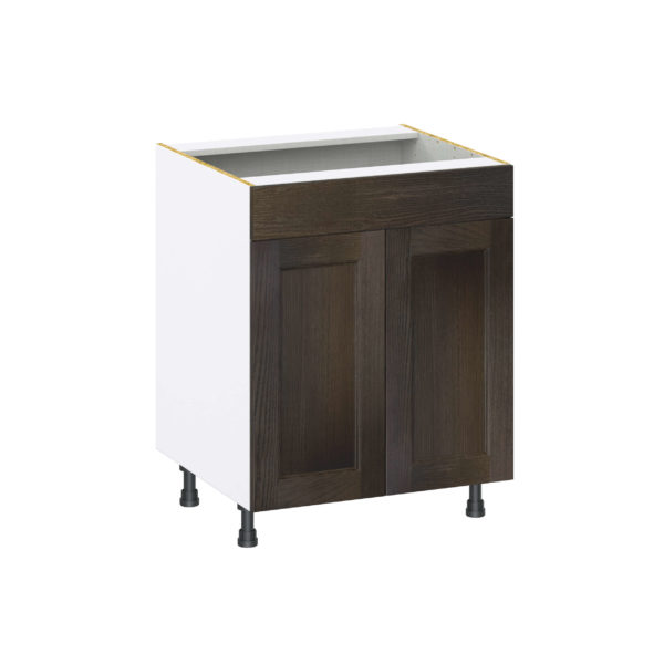 Summerina Chestnut Solid Wood Recessed Assembled Sink Base Cabinet with 2 Doors and 1 False Front (27 in. W X 34.5 in. H X 24 in. D)