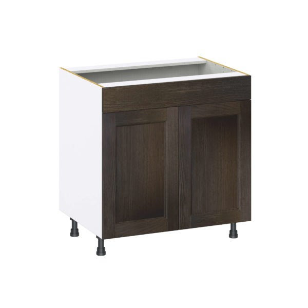 Summerina Chestnut Solid Wood Recessed Assembled Sink Base Cabinet with False Front (33 in. W X 34.5 in. H X 24 in. D)