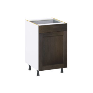 Summerina Chestnut Solid Wood Recessed Assembled Base Cabinet with a Door and a Drawer (21 in. W X 34.5 in. H X 24 in. D)