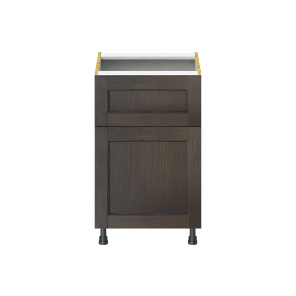 Summerina Chestnut Solid Wood Recessed Assembled Base Cabinet with 1 Door and a 10 in. Drawer (21 in. W X 34.5 in. H X 24 in. D)