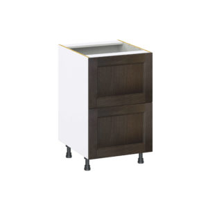 Summerina Chestnut Solid Wood Recessed Assembled Base Cabinet with 2 Drawers (21 in. W X 34.5 in. H X 24 in. D)