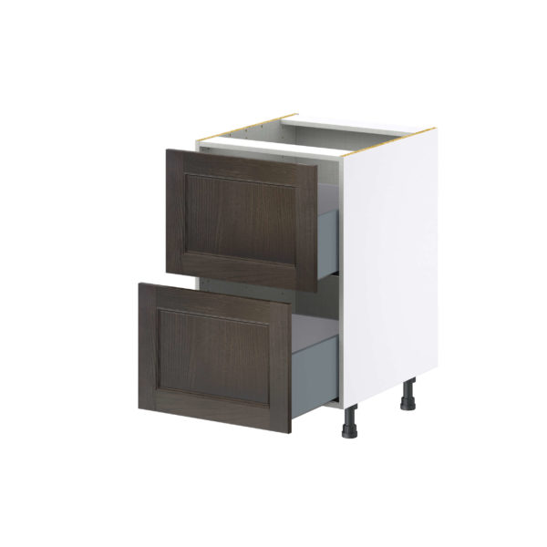 Summerina Chestnut Solid Wood Recessed Assembled Base Cabinet with 2 Drawers (21 in. W X 34.5 in. H X 24 in. D)