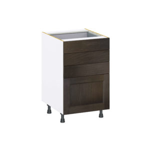 Summerina Chestnut Solid Wood Recessed Assembled Base Cabinet with 4 Drawers (21 in. W X 34.5 in. H X 24 in. D)