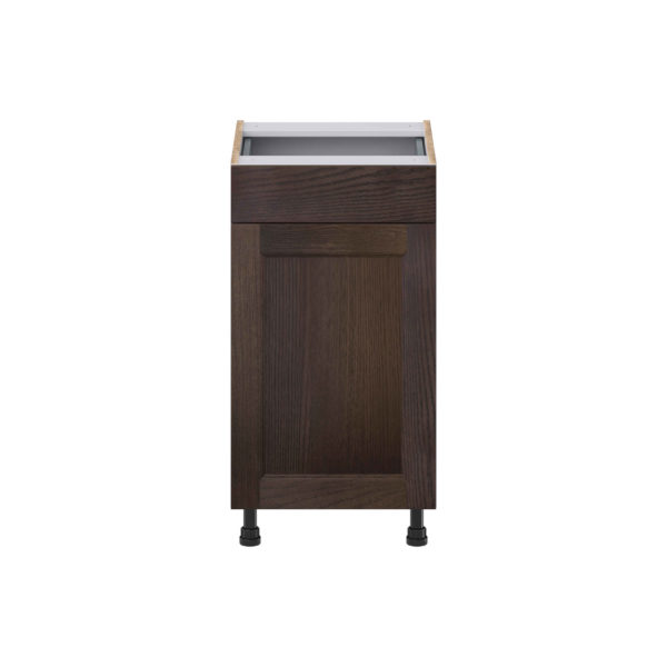 Summerina Chestnut Solid Wood Recessed Assembled 18 in. W x 34.5 in. H x 21 in. D Vanity Base Cabinet with 1 Drawer