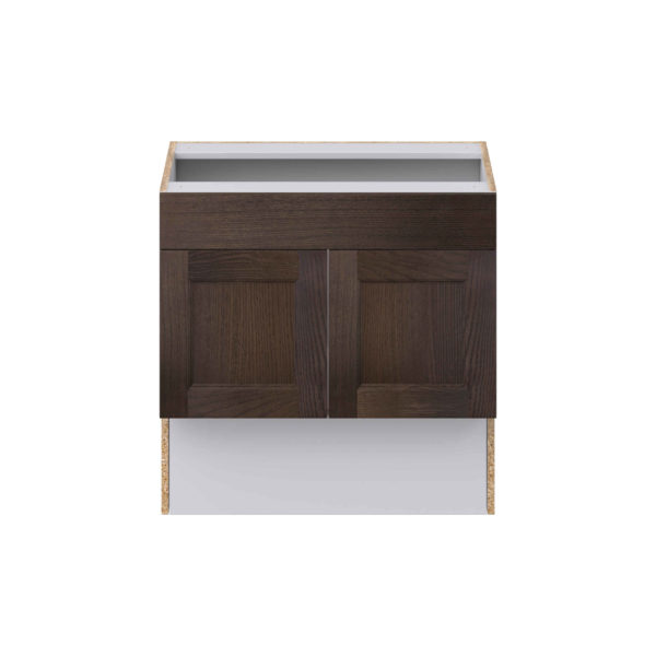 Summerina Chestnut Solid Wood Recessed Assembled 30 in. W x 30 in. H x 21 in. D ADA Vanity Sink Base Cabinet With Removable Front